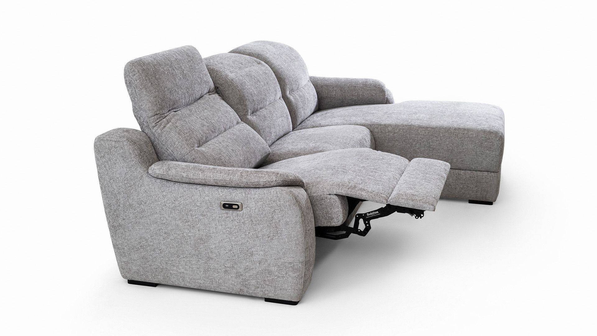 Chaise-longue relax em tecido ou pele