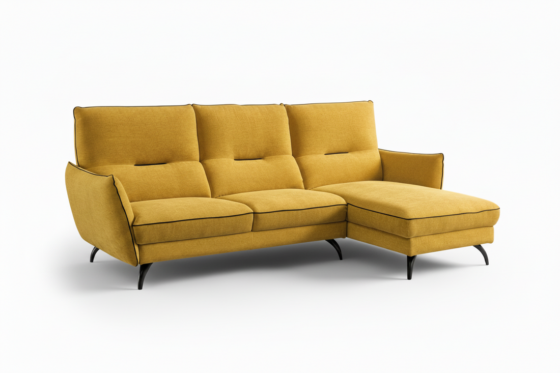 chaise-longue debbie fixo em tecido ou pele