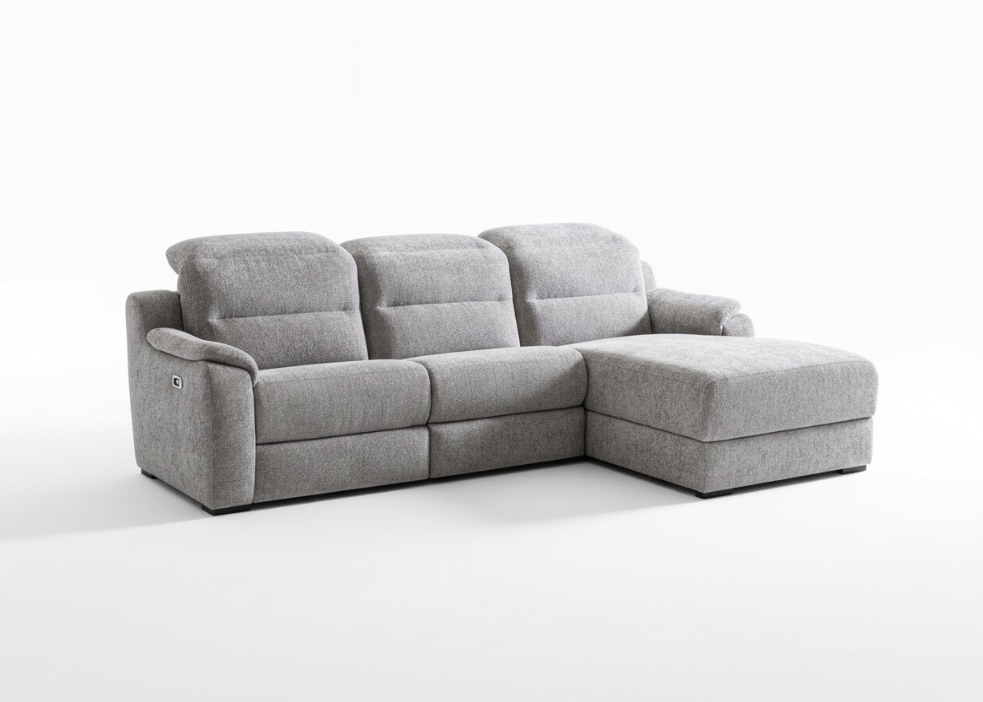 Chaise-longue relax em tecido ou pele